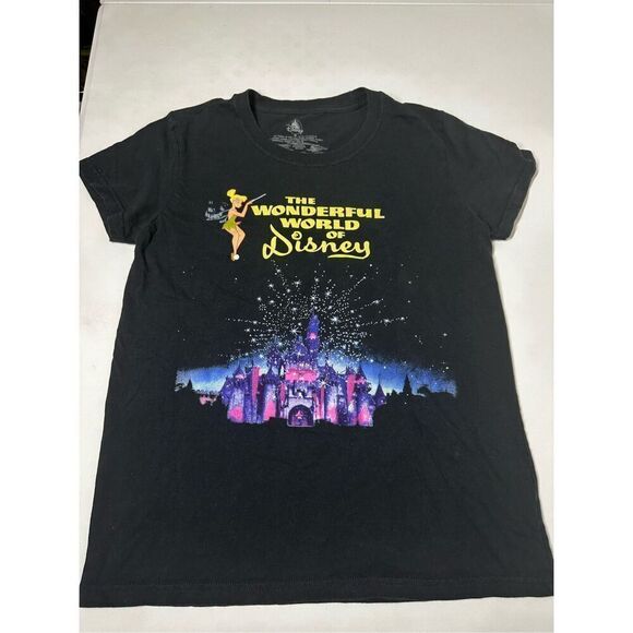Women Wonderful World Of Disney Store T-Shirt Tinkerbell Castle Magic Size M - Picture 1 of 8